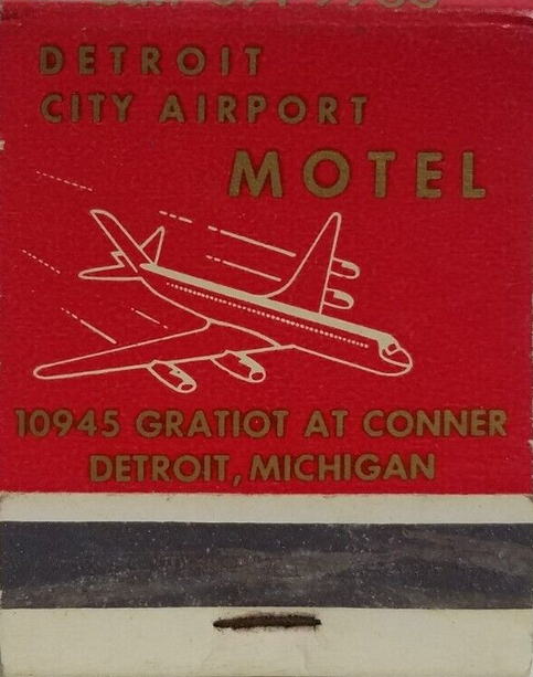 Detroit City Airport Motel - Matchbook